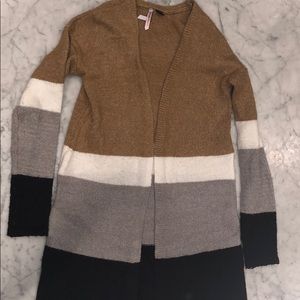 LovebyDesign Brown/White/Gray/Black Cardigan (S)